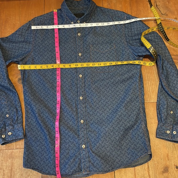 Produkt Shirt, Contemporary Danish Design, Size L, blue  and white Paisley - Picture 10 of 10